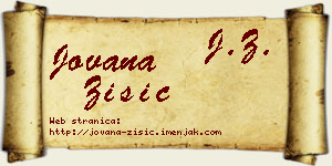 Jovana Zisić vizit kartica
